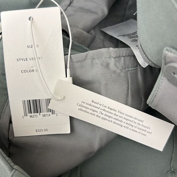 Vince Sage Green mid-rise slim-fit dress pants size 0 NWT - Picture 7 of 11